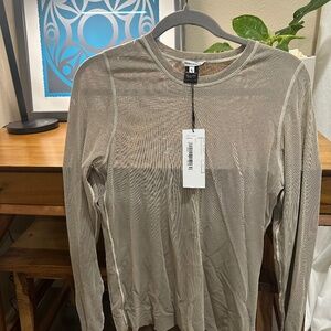 Priscavera Beige Mesh Top